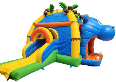 Chine Inflatable Hippo trampoline commercial bounce house for kids water park à vendre