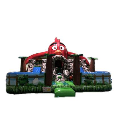 Chine China factory Funny angry bird inflatable kids bounce house bouncer bouncy castle combo for sale à vendre