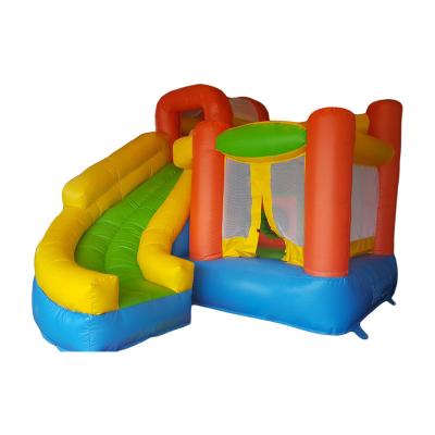 China Inflatable Combo Bouncer With Curve Slide Trampoline House Kids Jumping Air Games for sale