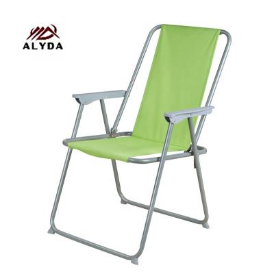 China Simple folding chair camping light beach picnic portable single chair with armrest camping chair for sale