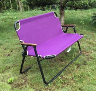 China Modern Wholesale Folding Portable Metal Furniture Double Seat Folding Chair Outdoor Camping Chair for sale