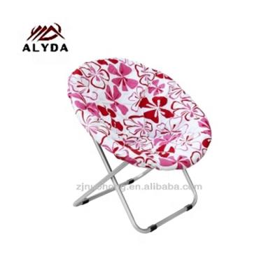 China Modern Portable Comfortable Round High Beach Folding Chair Camping Chair Moon Chair for sale