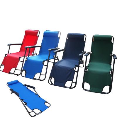 China Modern portable dual function folding chair and bed for outdoor furniture folding beach camping chair with handle for sale