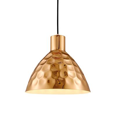 China Industrial New Fashion Modern Copper Color Decor Living Room Bedroom Led Hanging Light Pendant Lamps for sale