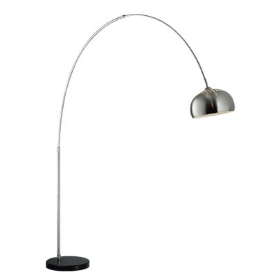 China Modern Italian Design Stand Light Warm Chrome Chrome Fishing Arc Floor Lamp E27 40W for sale