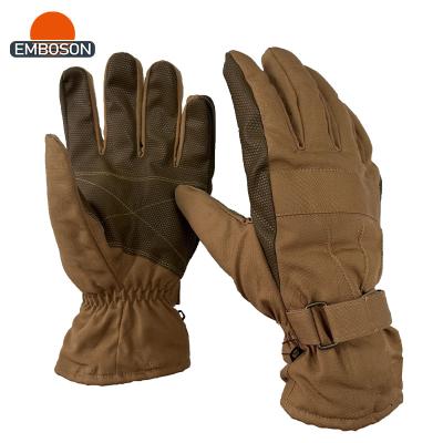 China DIY Tools Water Repellent Canvas Cloth Palm PU Winter Hot Selling Imitation Leather Glove for sale