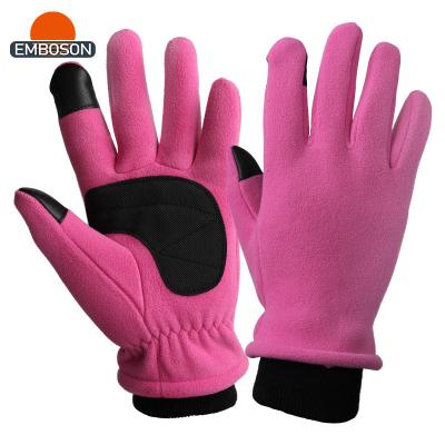 China DIY Knitted Inner Cuff Touch Screen Fingers Fleece Winter Glove for sale