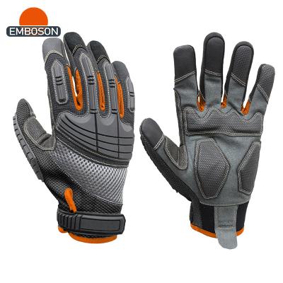 China DIY PU Anti Impact Correction High Quality Synthetic Leather Vibration Glove for sale