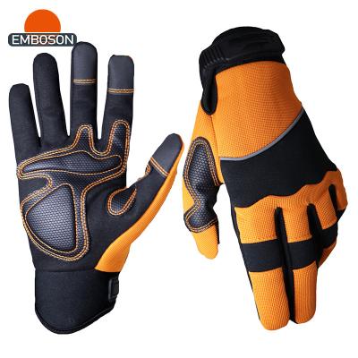 China DIY High Quality EVA Padding Vibration Flexi Glove Synthetic Leather Palm for sale