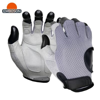 China DIY Glove Patch Reinforcement Glove Ventilated Mechanic Fingerless Gloves for sale