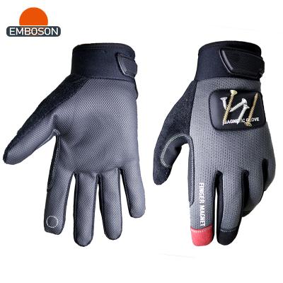 China Best Quality DIY PU Glove Whole Palm Touch Screen PU Magnet Service Glove for sale