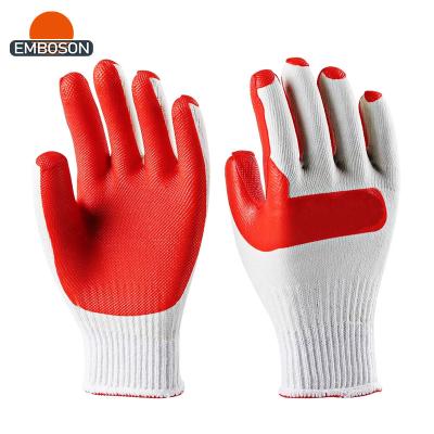 China New Style Construction Glove Poly-cotton Heavy Rubber Liner Heavy Glove Latex Rubber Gloves for sale