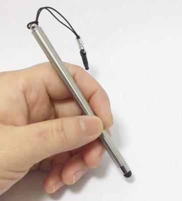 China Mobile phone stainless steel fine seed mini touch pen can be used for mobile phone touch pen and capacitive screen with cord for sale