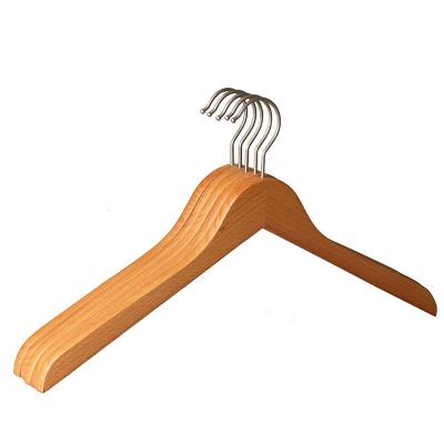 China Wardrobe New Design Adults Premium Maple Hook And Silicone Anti Slip Strips Hanger Wooden Parts for sale