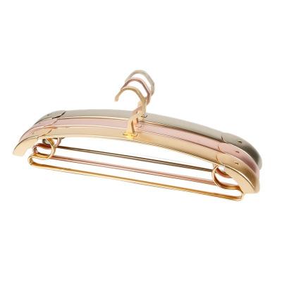 China Rustproof Durable Suit Rose Gold Logo Luxury Wardrobe Hangers for sale