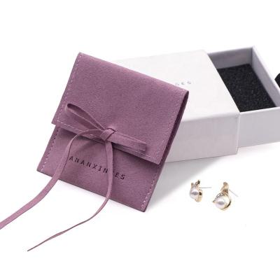 China New Design Jewelry Small Dust Velvet Promotional Luxury Drawstring Pouch Jewelry Packaging Bag And Box With Logo for sale