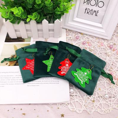 China Custom Logo Printed Plush Cotton Velvet Envelope Jewelry Bag Soft Velvet Gift Packaging Drawstring Pouch for sale