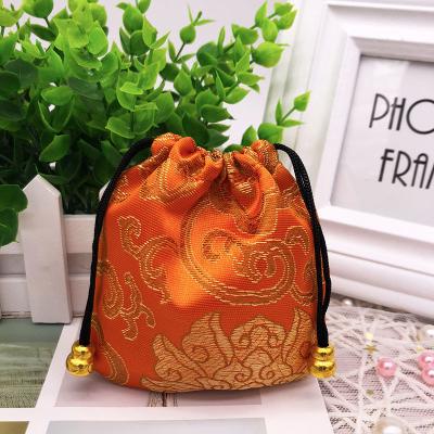 China Recyclable Exquisite Brocade Embroidery Silk Jewelry Packaging Bags For Gift And Jewelry Packaging for sale