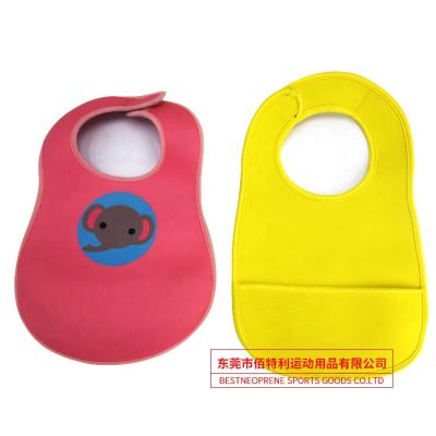 China Wholesale Viable Baby Bib Pocket Waterproof Neoprene Baby Eat Pocket Fed Meal Pick Pocket Food Baby Bib for sale