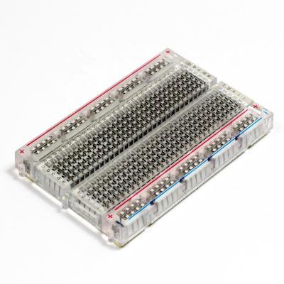 China Solderless 400 Digital Protoboard Transparent Electronic Breadboard Half Size Link-points for sale