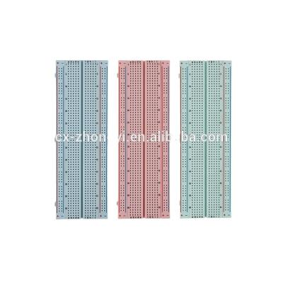 China 830 Dots Plastic Colorful Round Hole Breadboard High Quality for sale