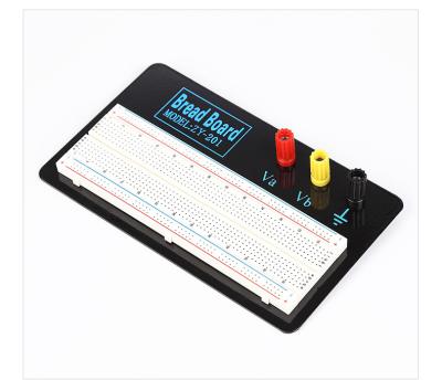 China ABS 830 Stitch 3 Binding Posts Round Hole Solderless Breadboard for sale