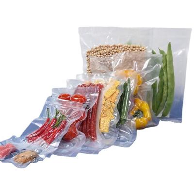 China Microwaveable Embossed vacuum bag Food grade BPA Free clear vacuum pack for food 3-sides seal for sale