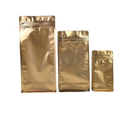 China Moisture Proof 2023 Custom coffee  tea bag tea bag with one way valve   flat bottom coffee bag 100g  200g  500g for printing for sale