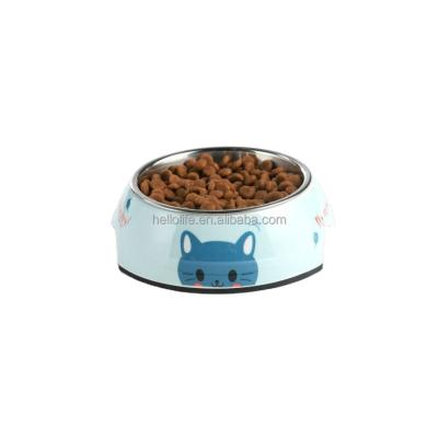 China Sustainable hot sale melamine stainless steel food and water station plastic pet bowls and feeders for sale