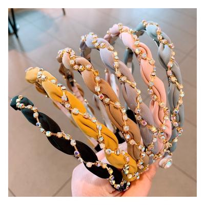 China Net red wild small cross rhinestone nsa spring and summer fragrance small fashionable instant super simple fresh headband for sale