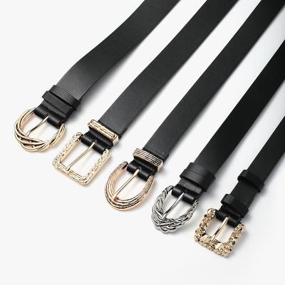 China ALLOY Baroque Women Fashion Leather Belts Vintage Metal Buckle For Jeans Pants Dress Fashionable Women Belt for sale