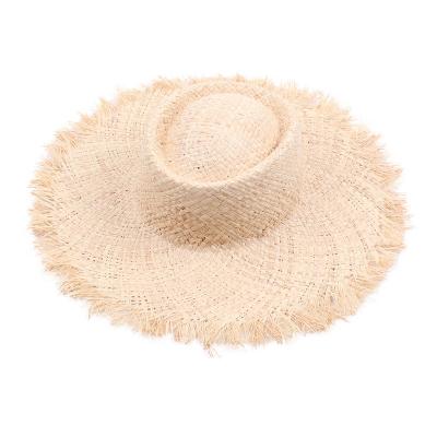 China Beach style seaside hat travel large gutters sunscreen hat European female summer raffia high quality wild and American sun casual straw hat for sale