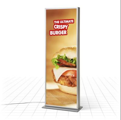 China Brightness Grade 2021 New Invention Totem Single and Double Side LED Lightbox Freestanding Upright Freestand for sale