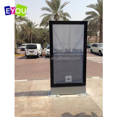 China Outdoor Free Standing Street Furniture Durable LED Light Box Advertising Waterproof Double Sided Signs for sale