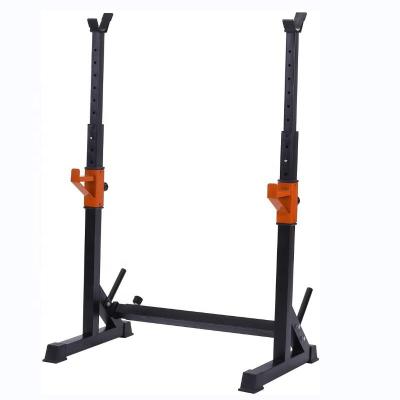 China Durable Adjustable Standard 44-70 Thumb Squat Rack FengRen Solid Steel Squat Holds Barbell Dumbbell Racks Racks for sale