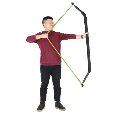 China Durable FengRen Home Gym Bow Body Workout Training Set Resistance Folding Band Portable Fitness Bow for sale