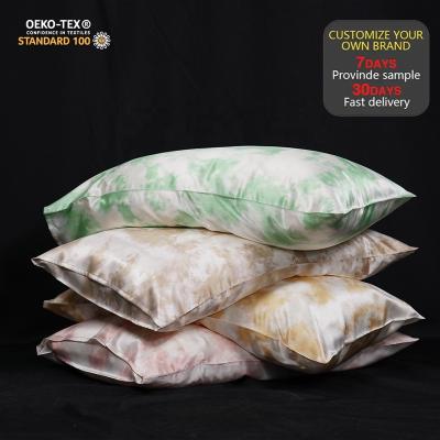 China 100% Luxury High Quality Anti-Static Oeko Tex Tie Dyed Pillowcase Cover Mulberry Silk Direct Selling Pillowcover for sale