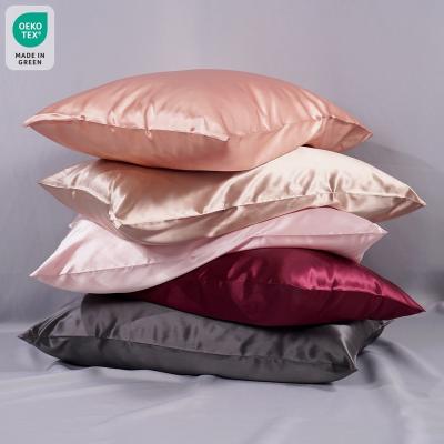 China 16/19/22/25 Momme Mulberry Color Pillow Case Anti-static Luxury 100% Silk Single Gift Set Cover Custom Color for sale