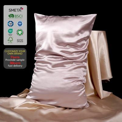 China Wholesale Anti-static Mulberry Solid Color Multicolor Pure Silk 100% Single Pillow Case Sets Custom Pillow Case Cover for sale