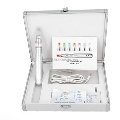 China Anti-Puffiness Derma Pen With LED Colorful Light Skin Care Micro-needle Facial Pen for sale