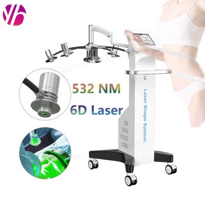 China 2021 Weight Loss Removal 532nm Professional Fat Lipolaser Body Lipo Slimming 6D Diode Laser Slimming Equipment for sale