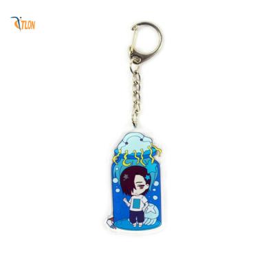 China Factory wholesale custom spell back to the war anime game around the secondary acrylic keychain for sale