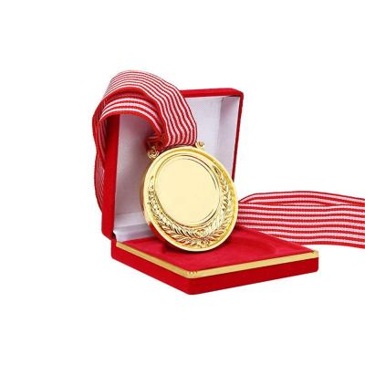 中国 Wholesale Customized Sports Award Medal With Box Ribbon Logo Gold Silver Copper Medals Metal Blank Medal 販売のため