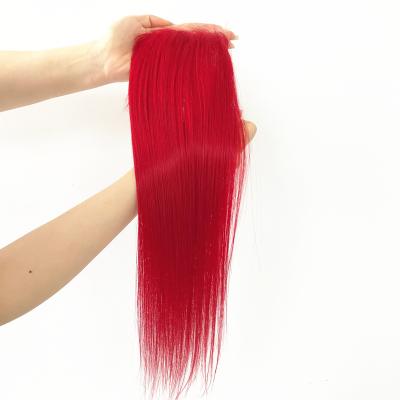 China New Arrival Silky Straight Hair Bundles With Closure 100% Red Color Hair Silky Straight Hair Bundles With Closure for sale