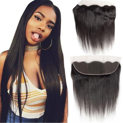 China Brazilian Silky Straight Virgin Hair Bundles With Sheer Lace Frontal Closure Ear To Ear Grade 12a for sale