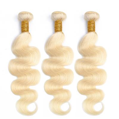 China Free Sample Body Wave 613 Body Wave Wefts Blonde Wefts Curly Virgin Hair 613 Human Hair Vendors for sale