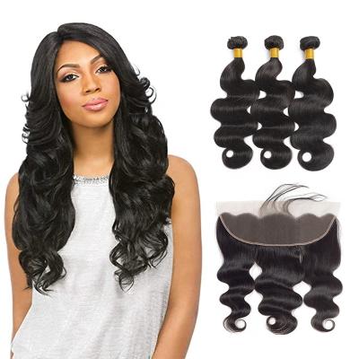 China Free Sample 10a Silky Straight Brazilian Wave Cuticle Aligned Hair, 100% Virgin Human Indian Hair, Peruvian Hair Bundles With Lace Frontal Closure for sale