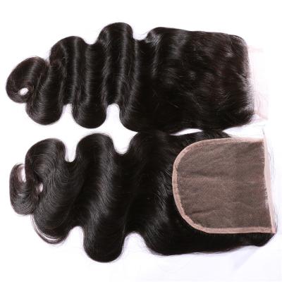 China EVERY ONE Sellers Wholesale 100% Brazilian Cuticle Aligned Raw Virgin Body Wave 12a Transparent Hair Closure For Black Women for sale