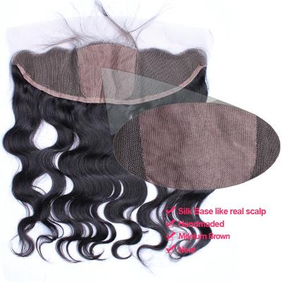 China Brazilian Human Hair 13x4 13x6 Grade Brazilian Curl Lace Frontal Closure Top Virgin Silk Core Curly for sale