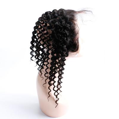 China 13x4 Lace Frontal Wave Closure 360 ​​Small Knots Good Deep Transparent Swiss Lace Frontal 360 Length Lace Frontal Wig for sale